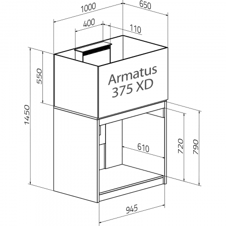 Aqua Medic Armatus 375 XD, 325 Liter.