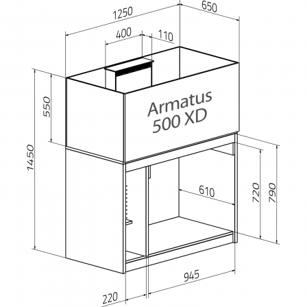 Aqua Medic Armatus 575 XD, 490 Liter.