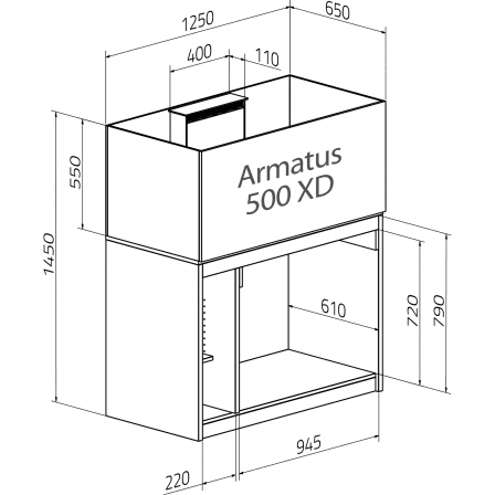 Aqua Medic Armatus 300 XD, 245 Liter.