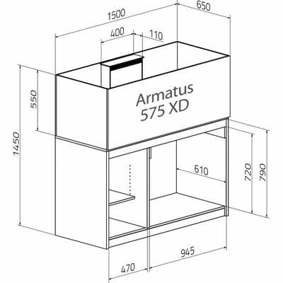 Aqua Medic Armatus 300 XD, 245 Liter.