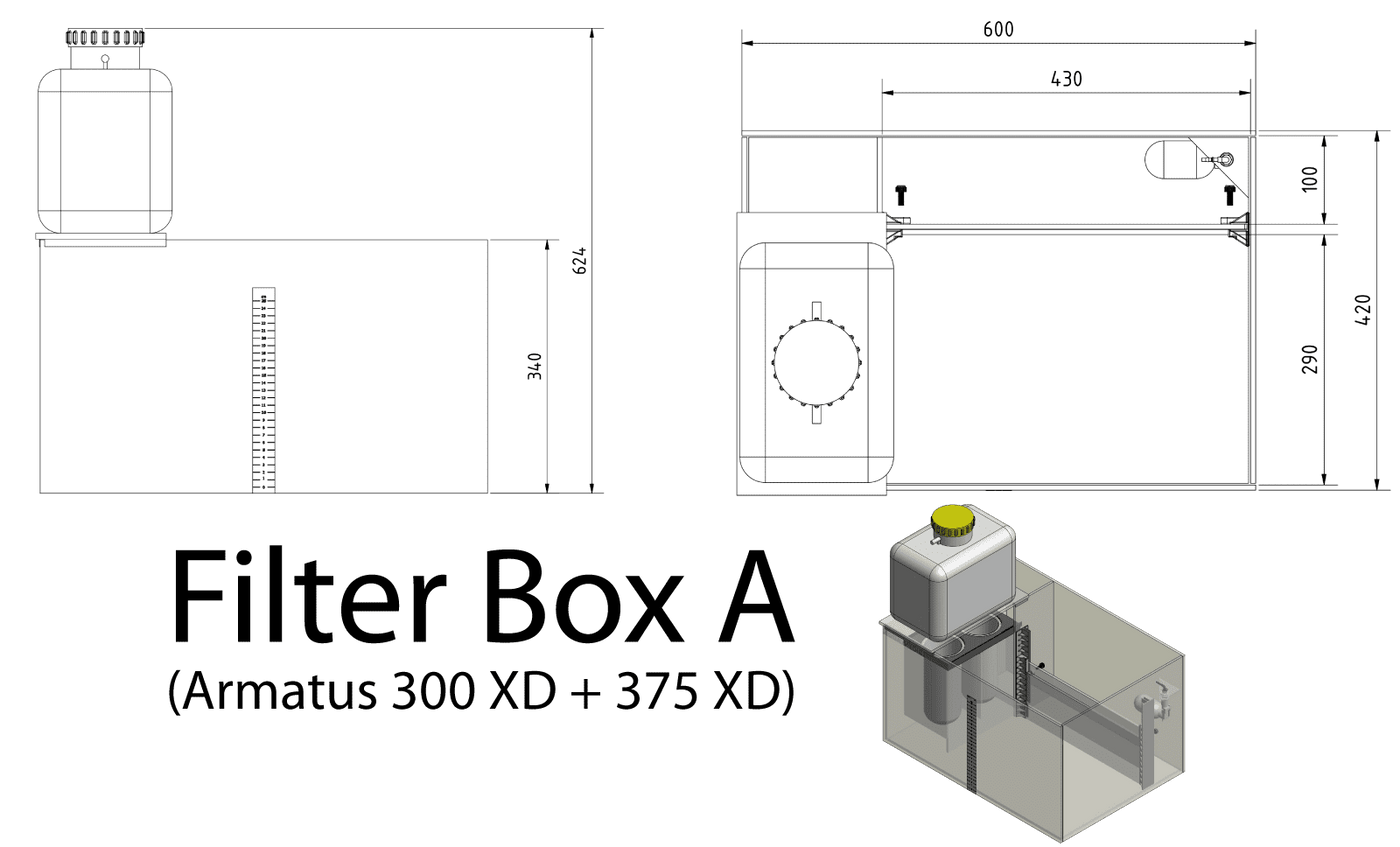 Aqua Medic Armatus 300 XD, 245 Liter.