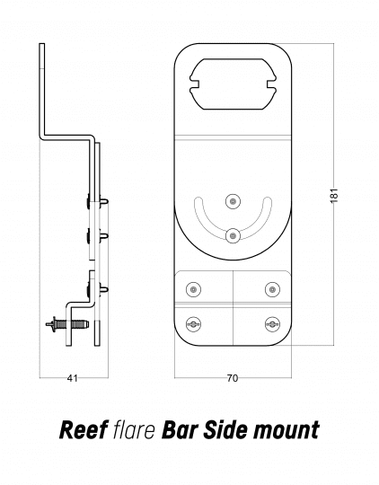 Reef Factory Reef Flare Bar Side Mounting Kit.