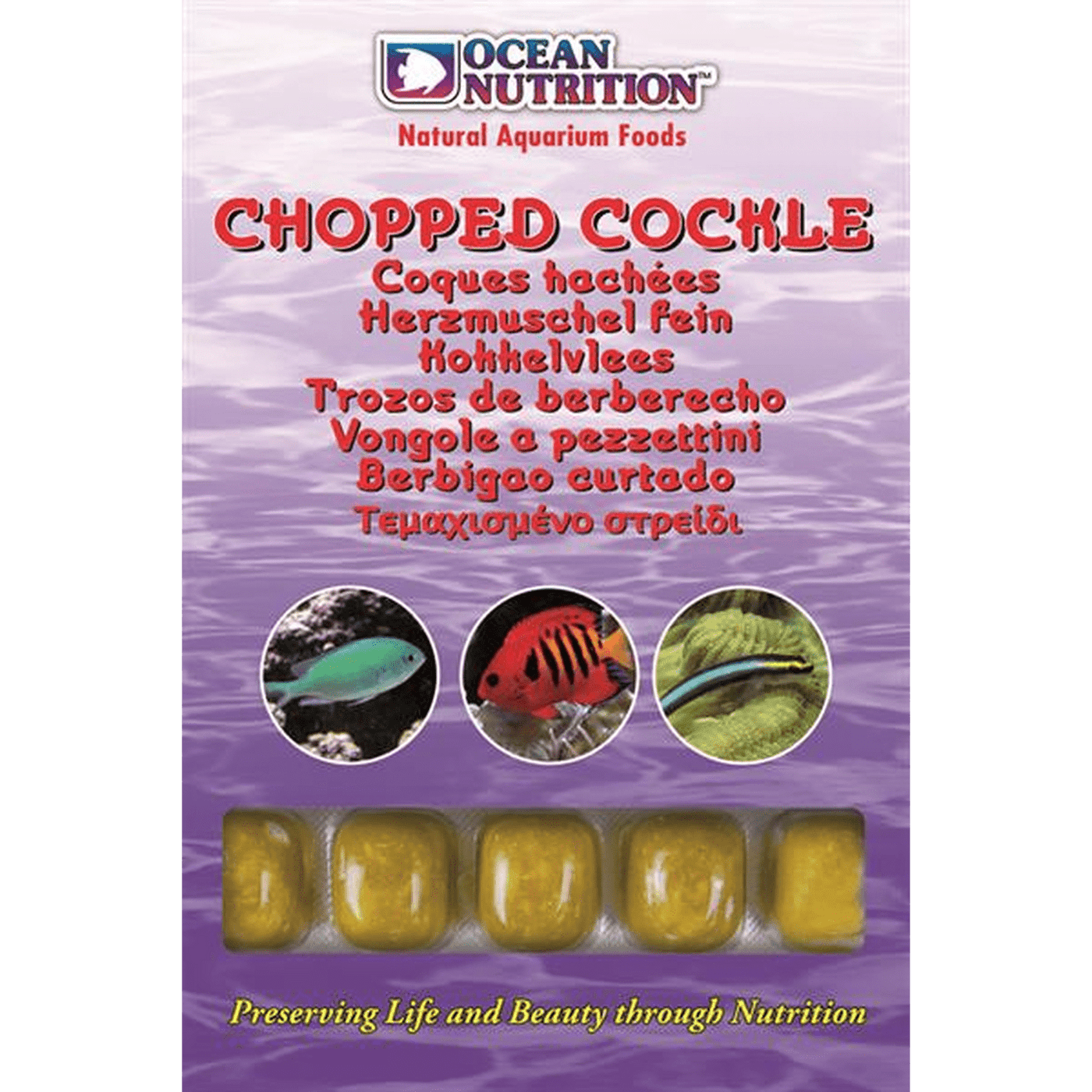 Ocean Nutrtion Herzmuschel fein 100 g, Ocean Nutrition, Frostfutter für Meerwasserfische