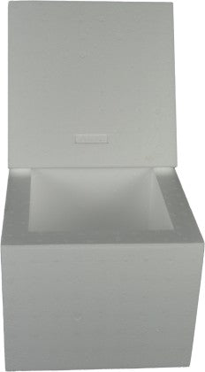 Styropor Box mit Umkarton.